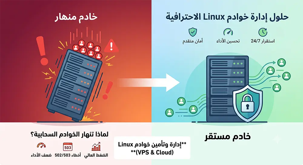 إدارة وتأمين خوادم Linux